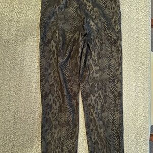 Krazy Larry Black Snake Patterned Women's Straight Leg Pants